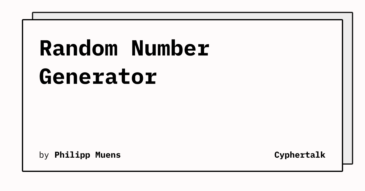 random-number-generator